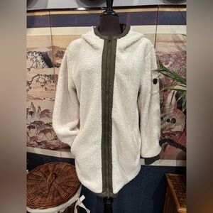 1 Madison Cream Faux Sheerling Jacket with Nylon Lining